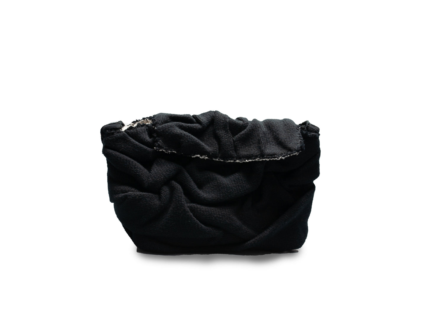 Upcycled Textured Sweater Bag "Black"