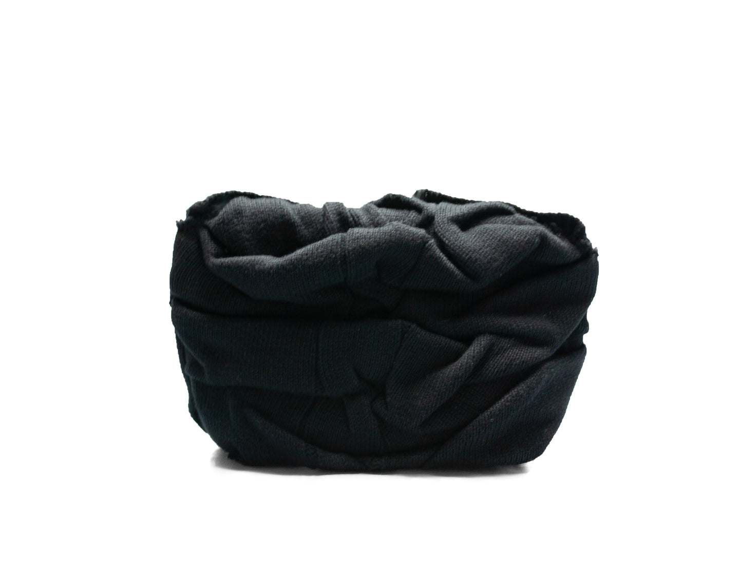 Upcycled Textured Sweater Bag "Black"