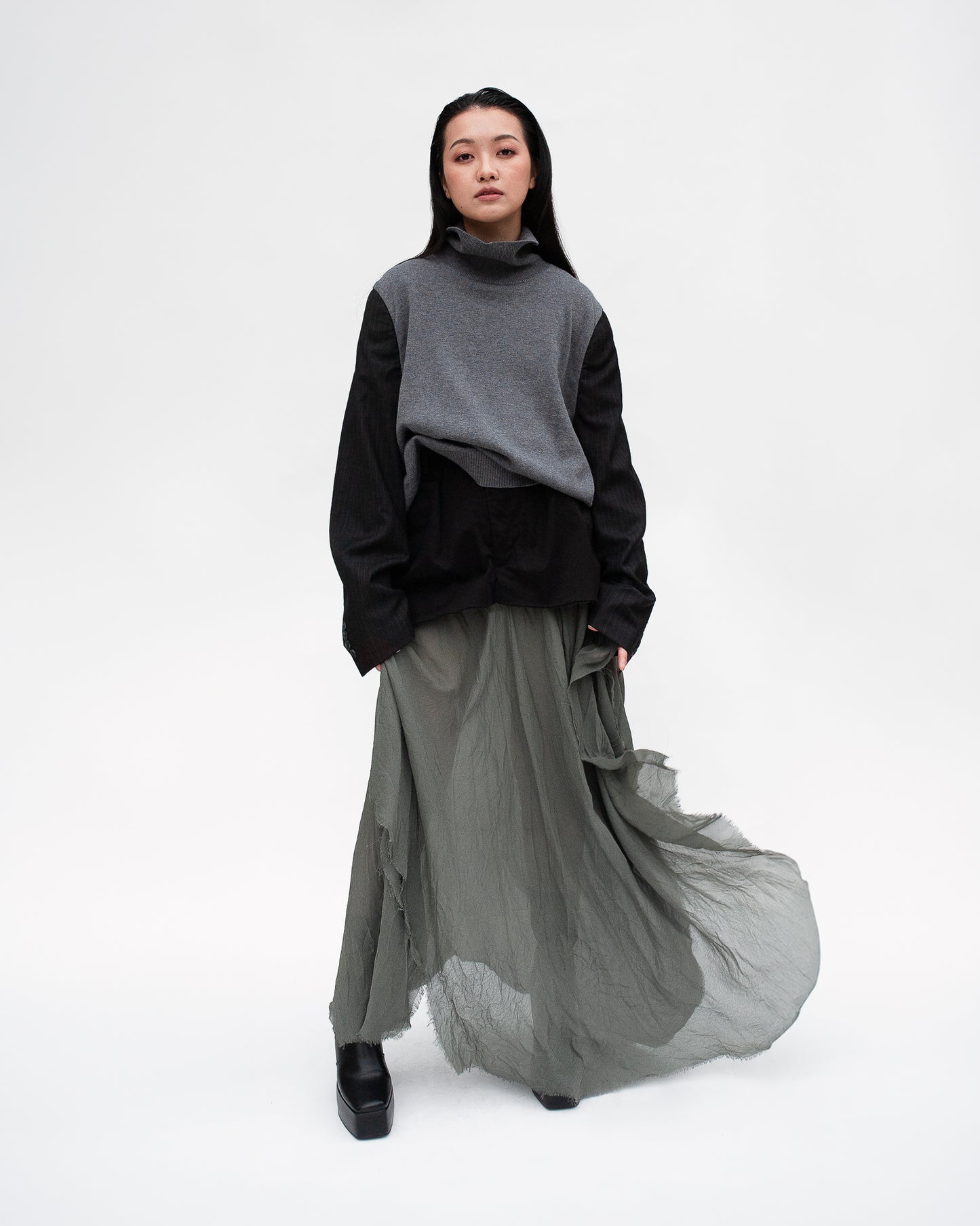 Reimagined Cropped Trouser Skirt