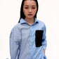 Unisex Double-Striped Button-Up