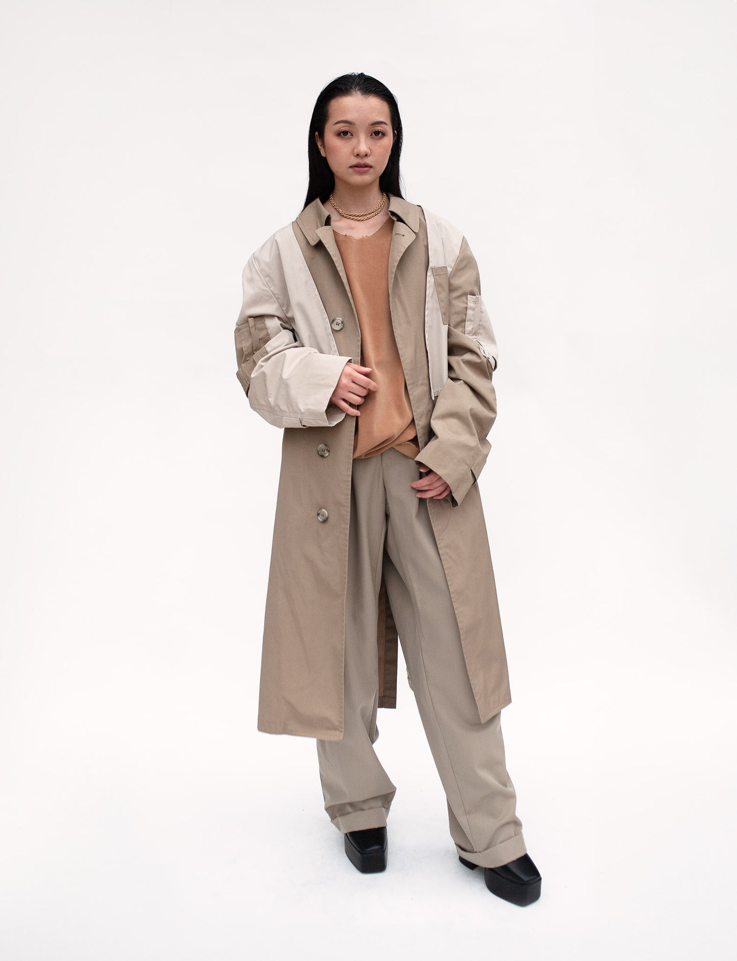 Two-Toned Trench Coat
